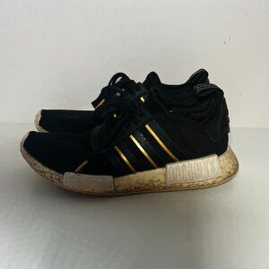 adidas NMD_R1 Womens Athletic Shoes Size 9 Black Gold